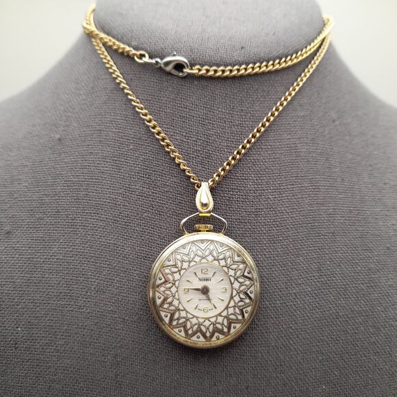 Vintage 1960s Norbee Swiss Made Antimagnetic Working Windup Pendant Watch - Picture 6 of 6